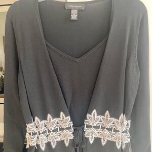 Cable & Gauge Black sweater SZ M